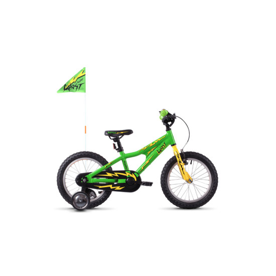 Велосипед  Ghost POWERKID 16" , зелено-желто-черный, 2021 (арт 18PK1007) - фото №1
